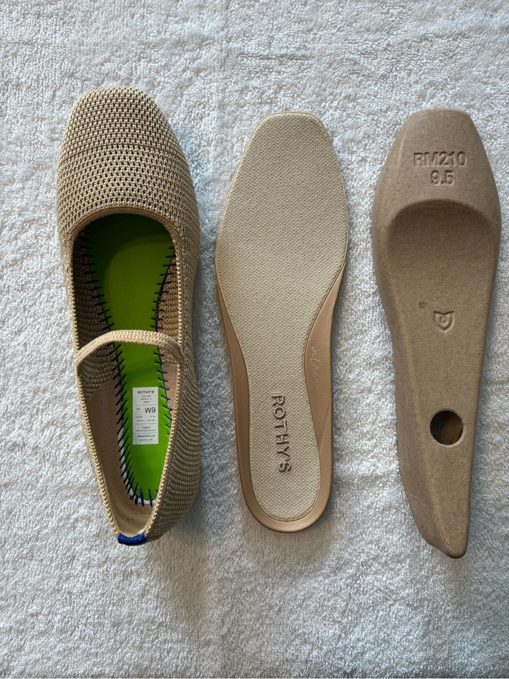 Rothy's Knit Mary Jane Flats In Cream Raffia - Picture 4 of 5